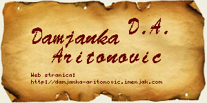 Damjanka Aritonović vizit kartica